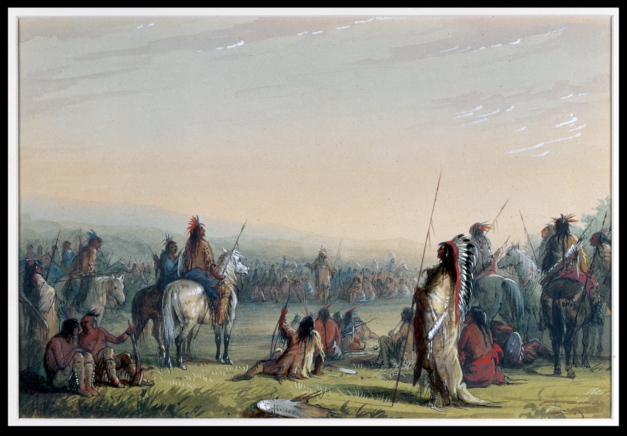 Consejo Indio, 1837 de Alfred Jacob Miller