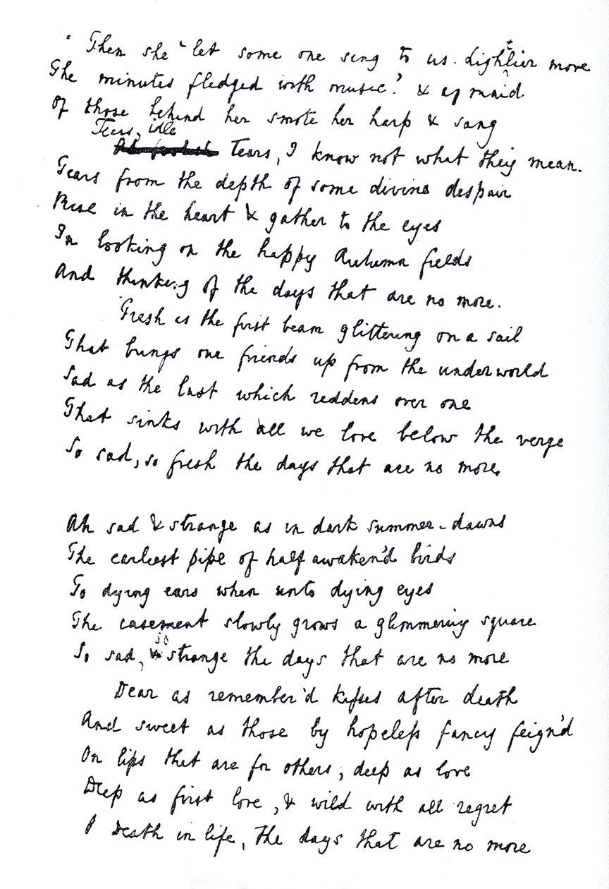 Borrador original del poema 