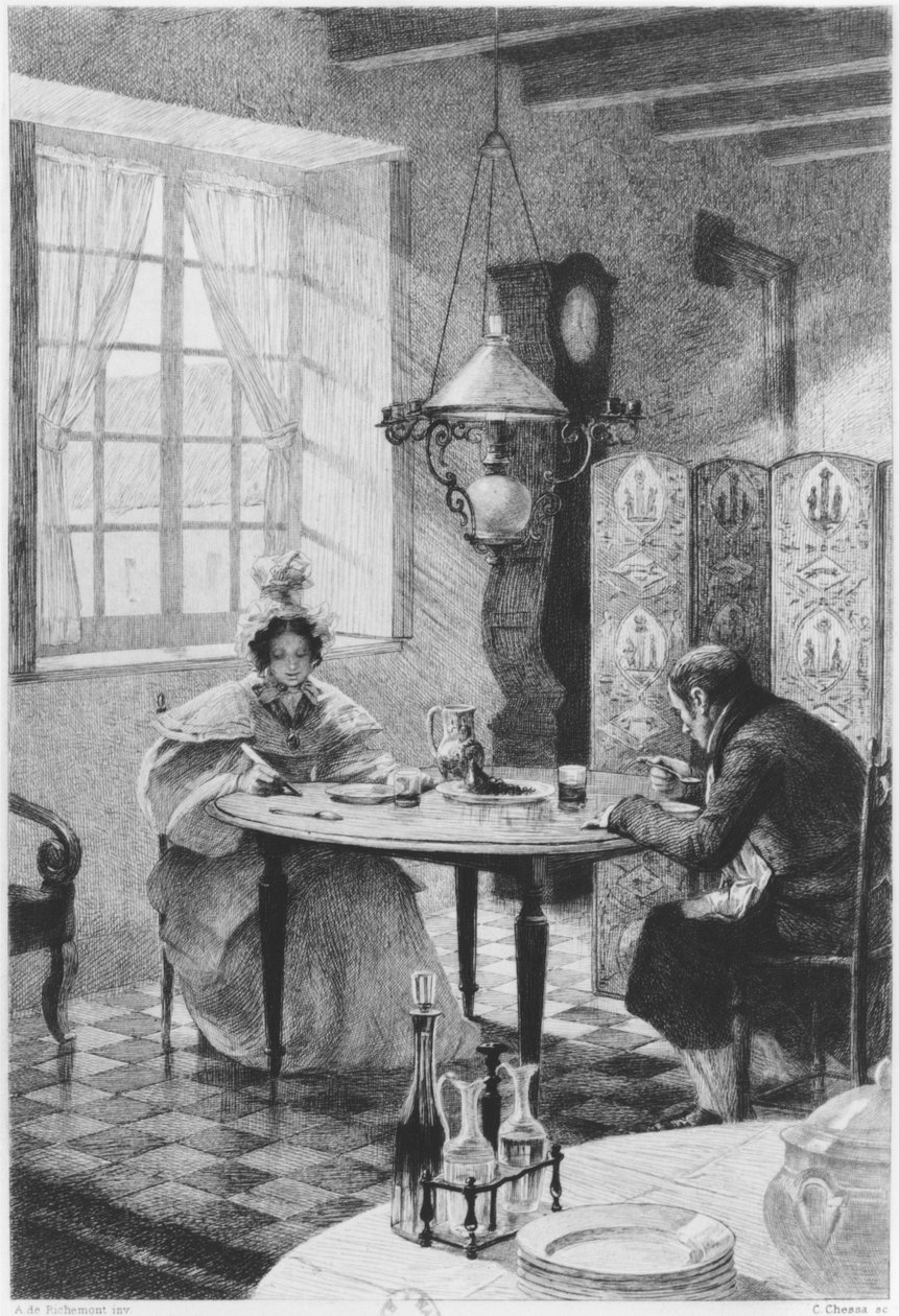 Emma y Charles Bovary, ilustración de 