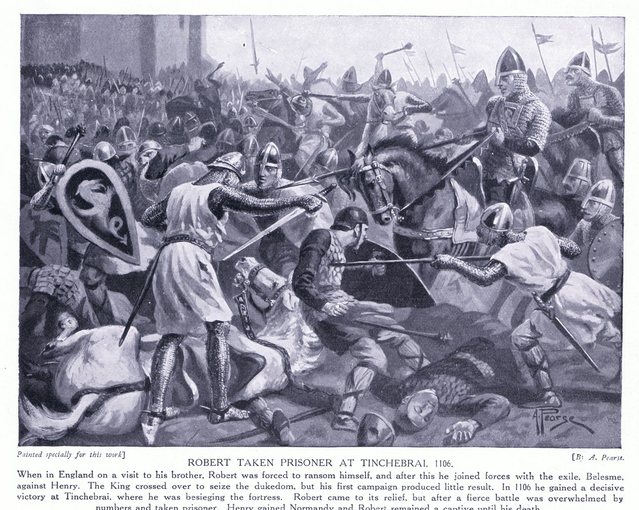 Robert capturado en Tinchebrai AD1106 de Alfred Pearse