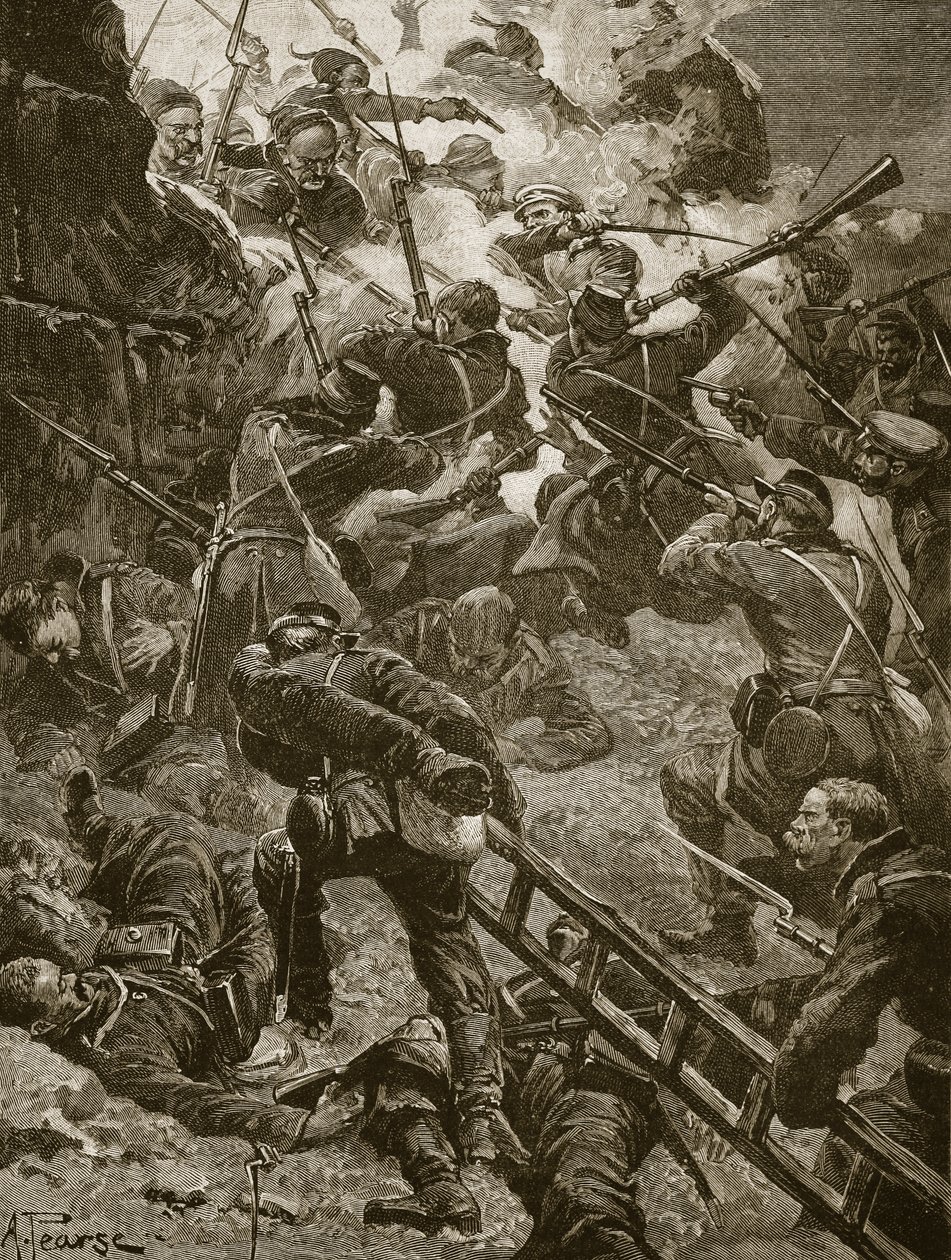 Los rusos avanzaron audazmente, ilustración de 