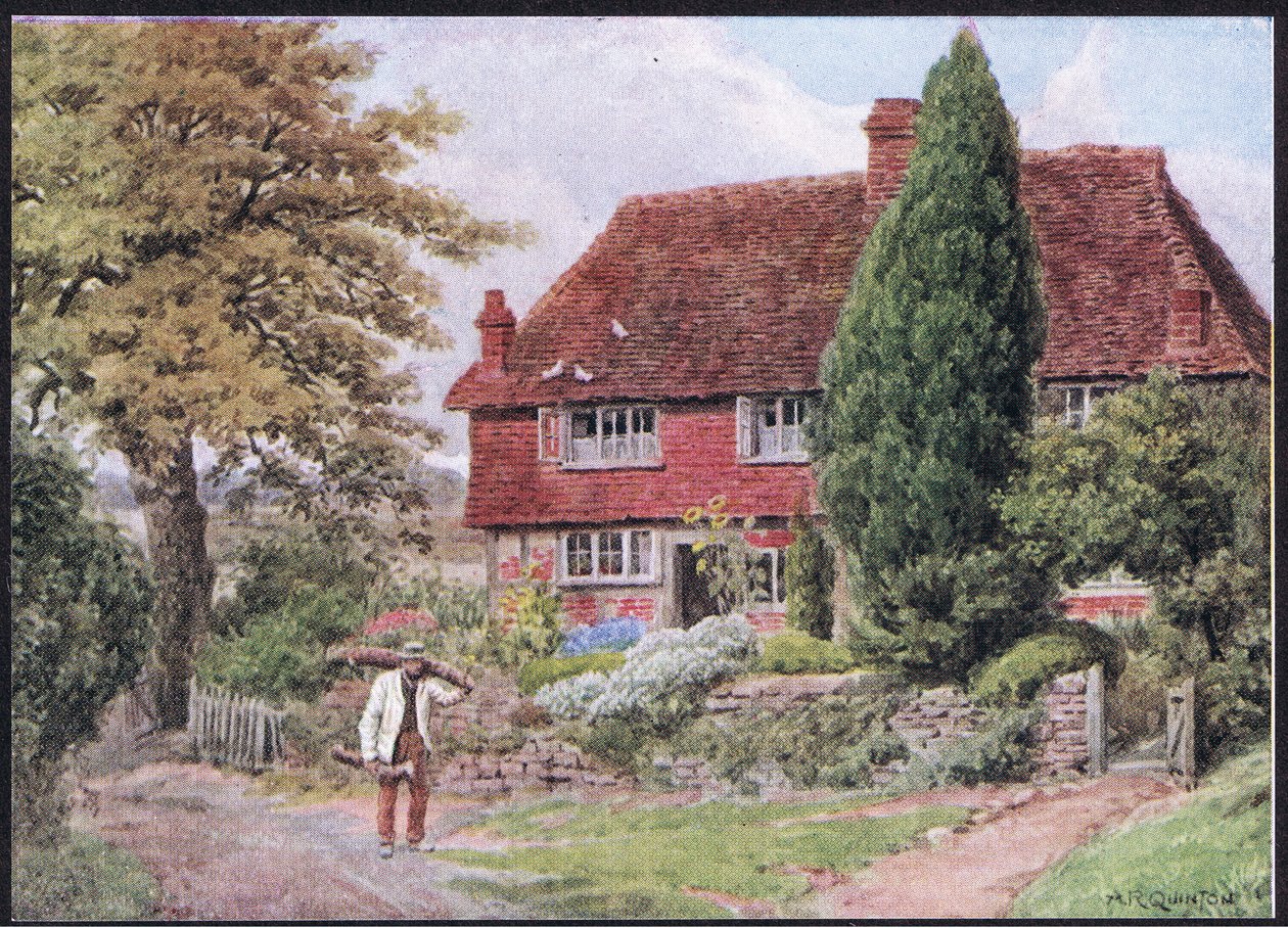 Tillington, cerca de Petworth, Sussex, de The Cottages and the Village Life of Rural England publicado por Dent & Sons Limited, 1912 de Alfred Robert Quinton