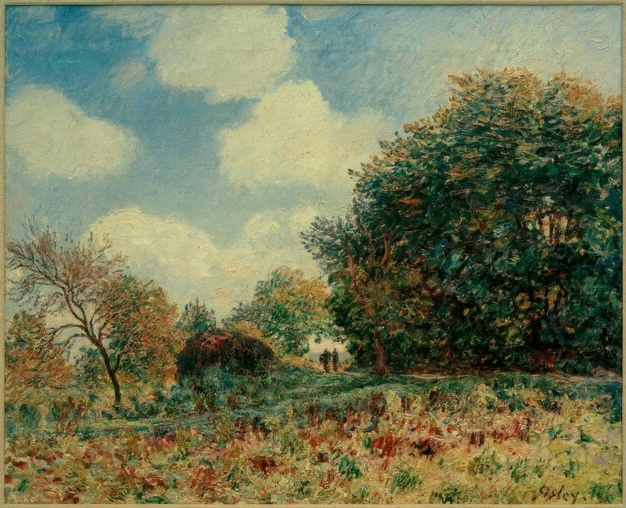 Camino a la entrada de un bosque de Alfred Sisley