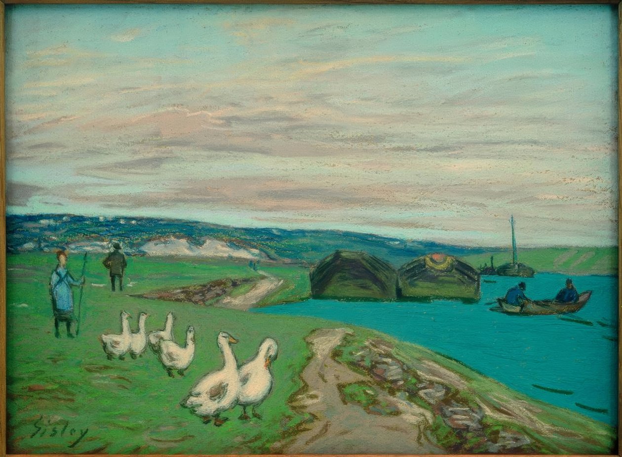 La guardiana de gansos de Alfred Sisley