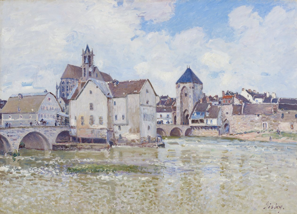 Le Pont de Moret, 1888 de Alfred Sisley