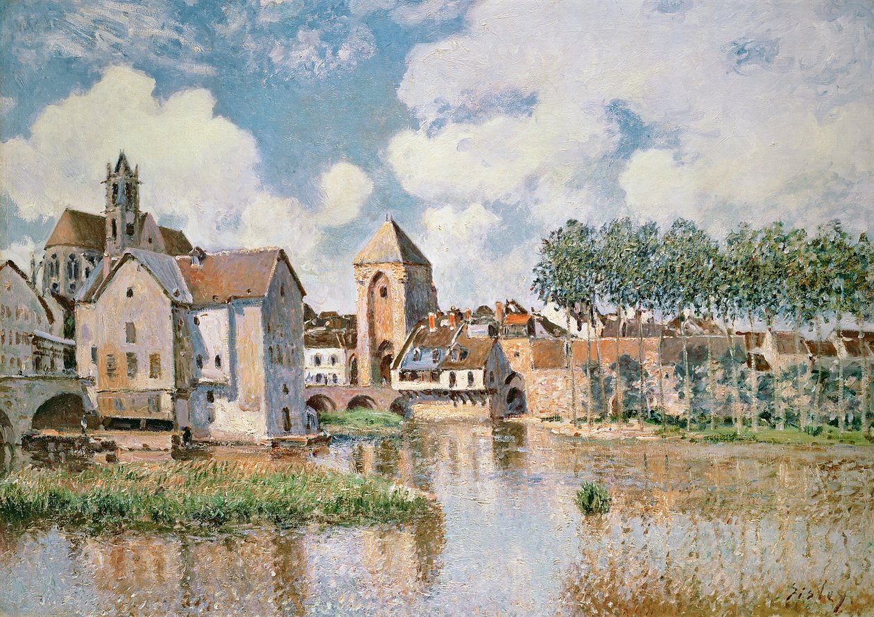 Moret-sur-Loing, la Porte de Bourgogne, 1891 de Alfred Sisley
