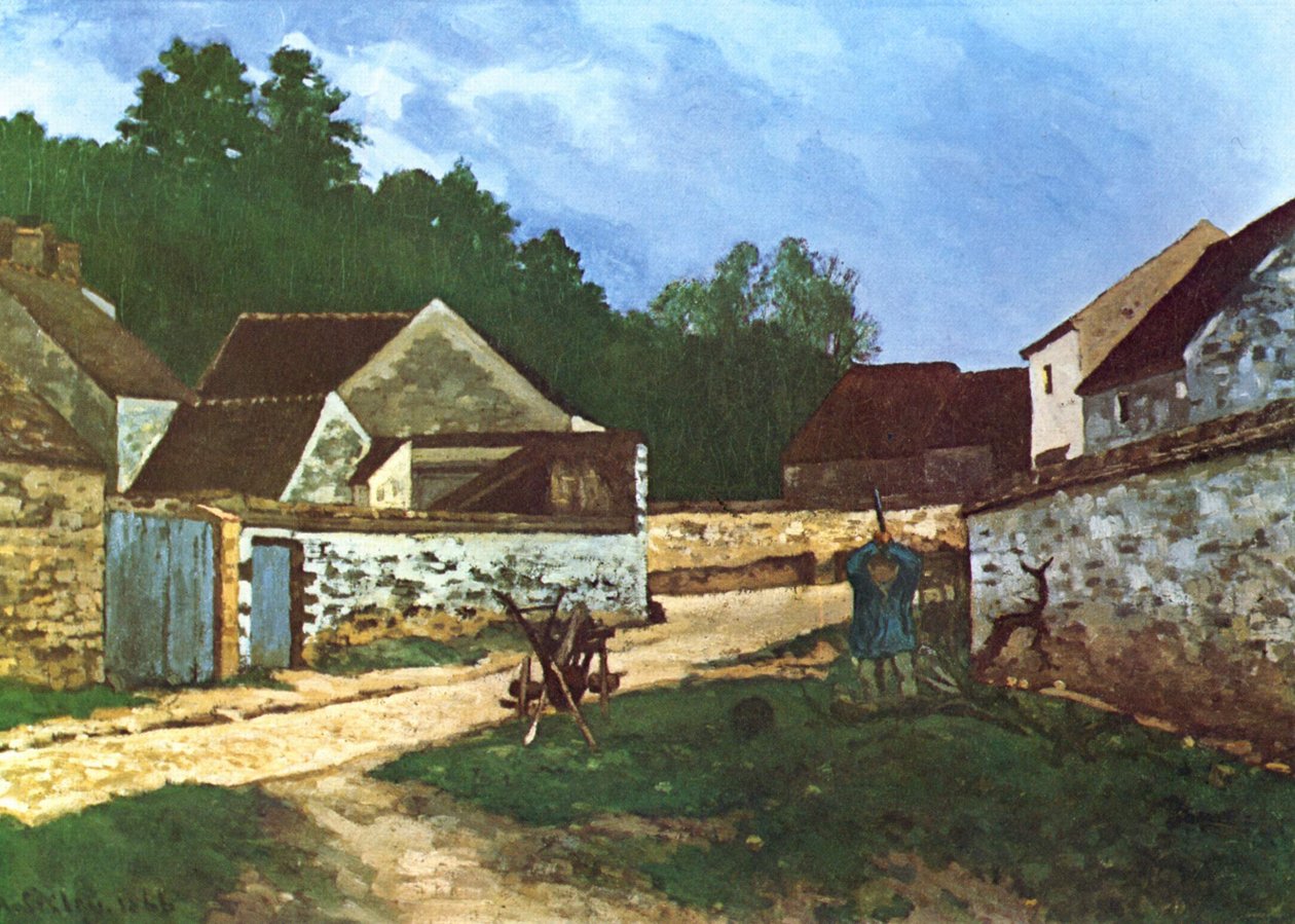 Calle del pueblo en Marlotte de Alfred Sisley
