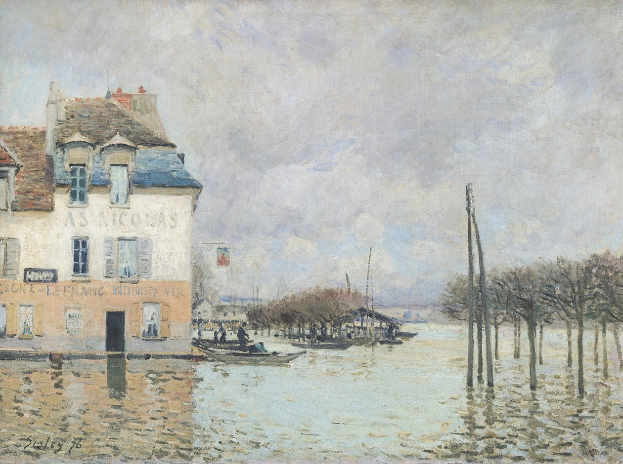 La inundación en Port-Marly, 1876 de Alfred Sisley