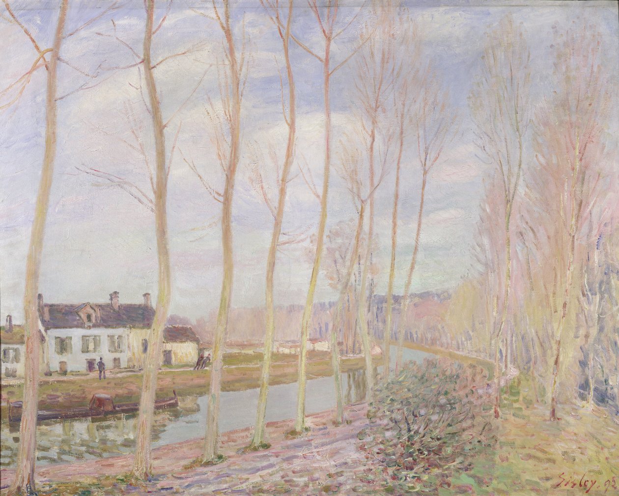 El canal de Loing, 1892 de Alfred Sisley