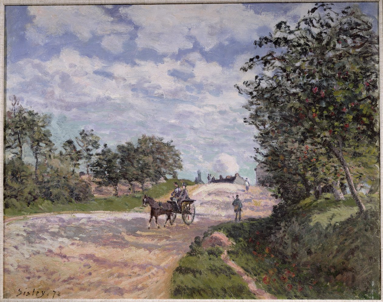 El camino de Mantes a Choisy le Roi, 1872 de Alfred Sisley