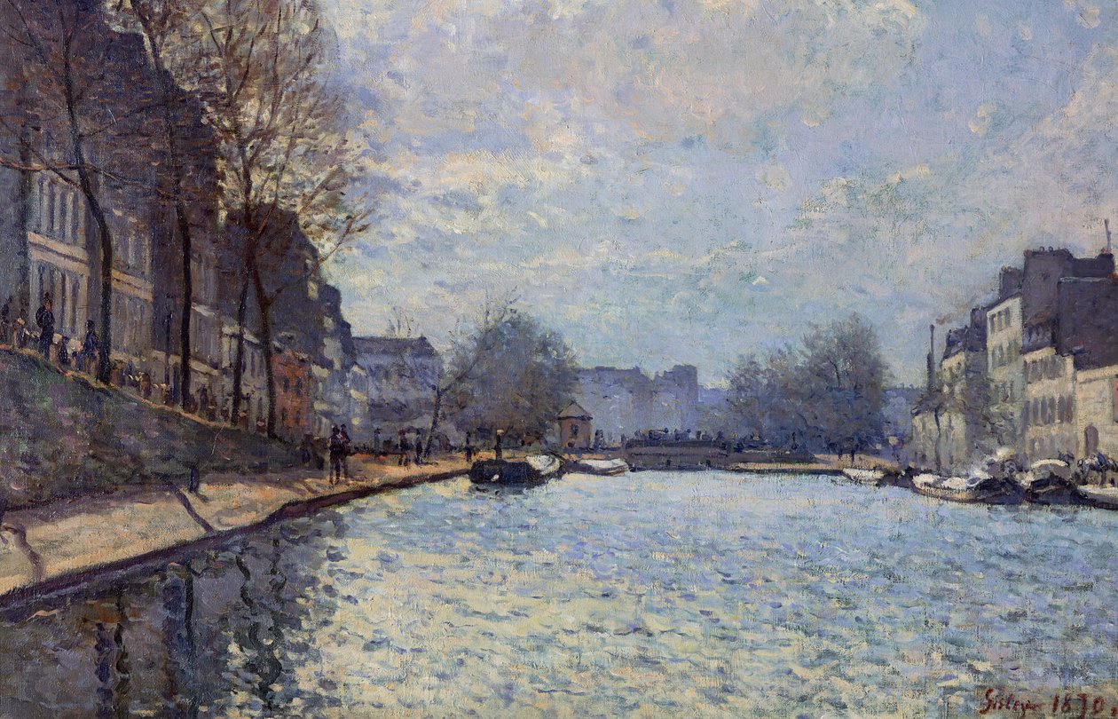 Vista del Canal Saint-Martin, París, 1870 de Alfred Sisley