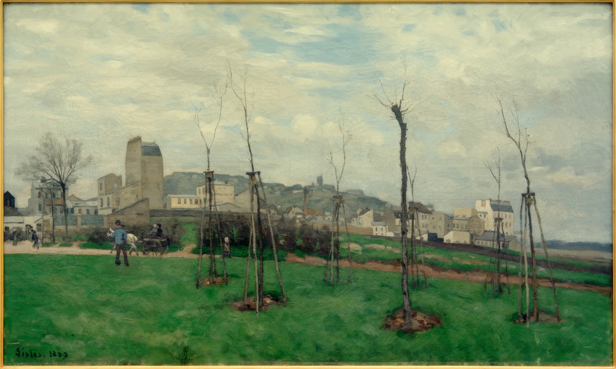 Vista de Montmartre desde la Cité des Fleurs en Batignolles de Alfred Sisley