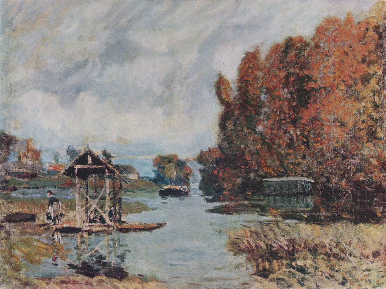 Lavanderas de Bougival de Alfred Sisley
