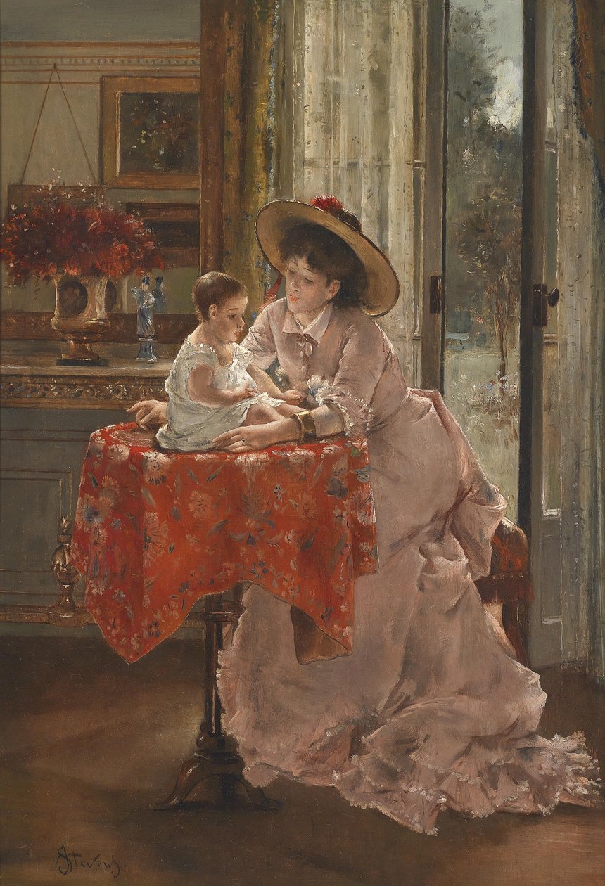 La madre feliz de Alfred Emile Stevens