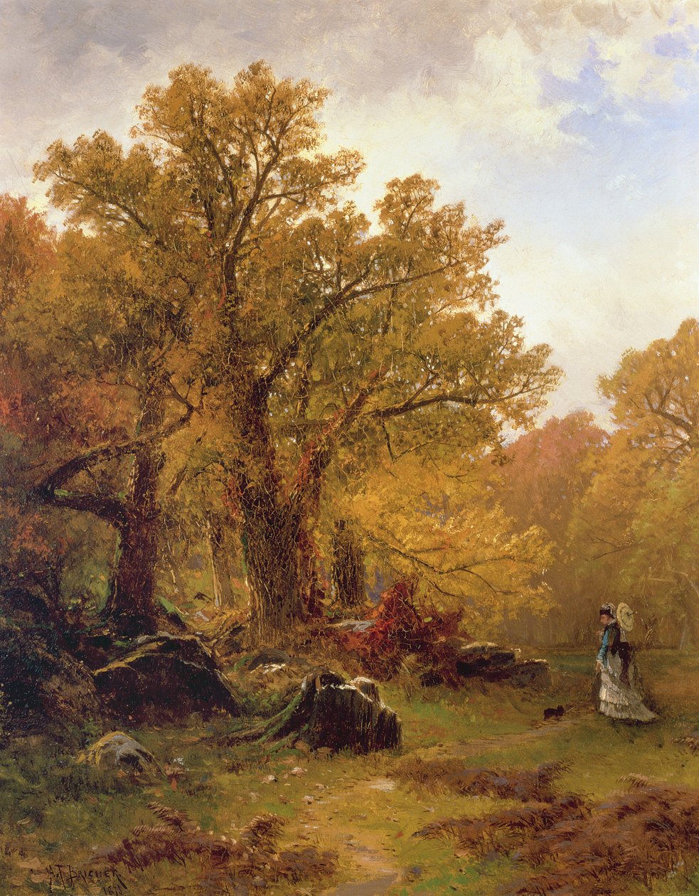 Paseo otoñal de Alfred Thompson Bricher