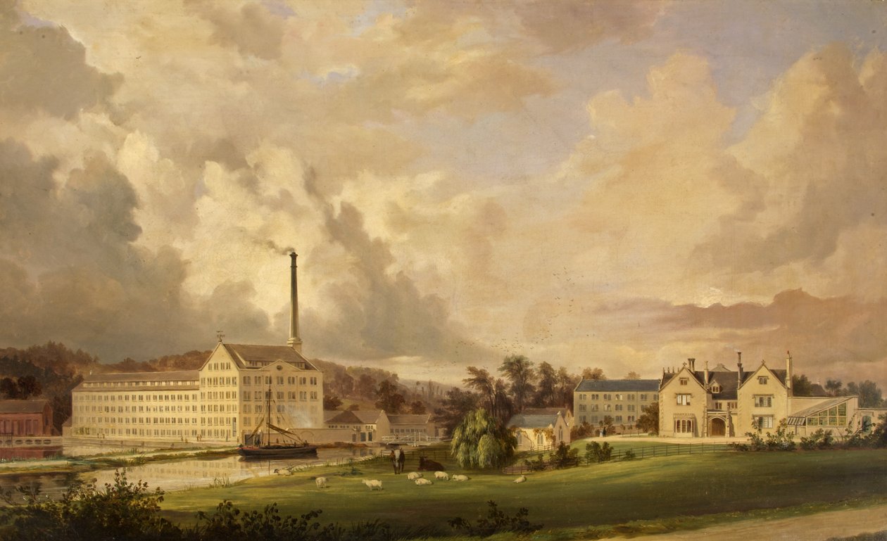 Fábricas de Tela de Ebley, Stroud, Gloucestershire de Alfred Newland Smith