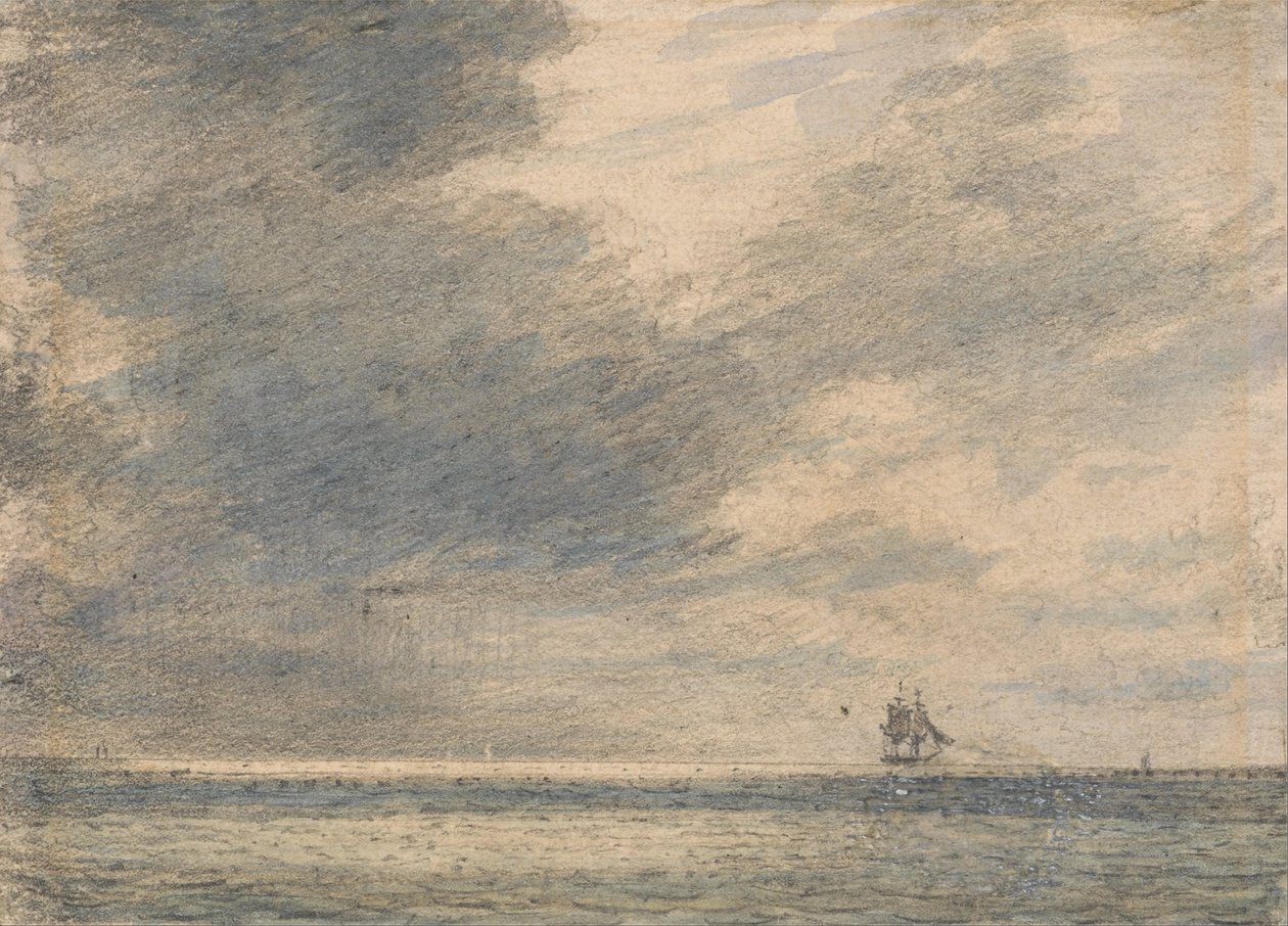 Atardecer en el Mar de Alfred Abram Constable