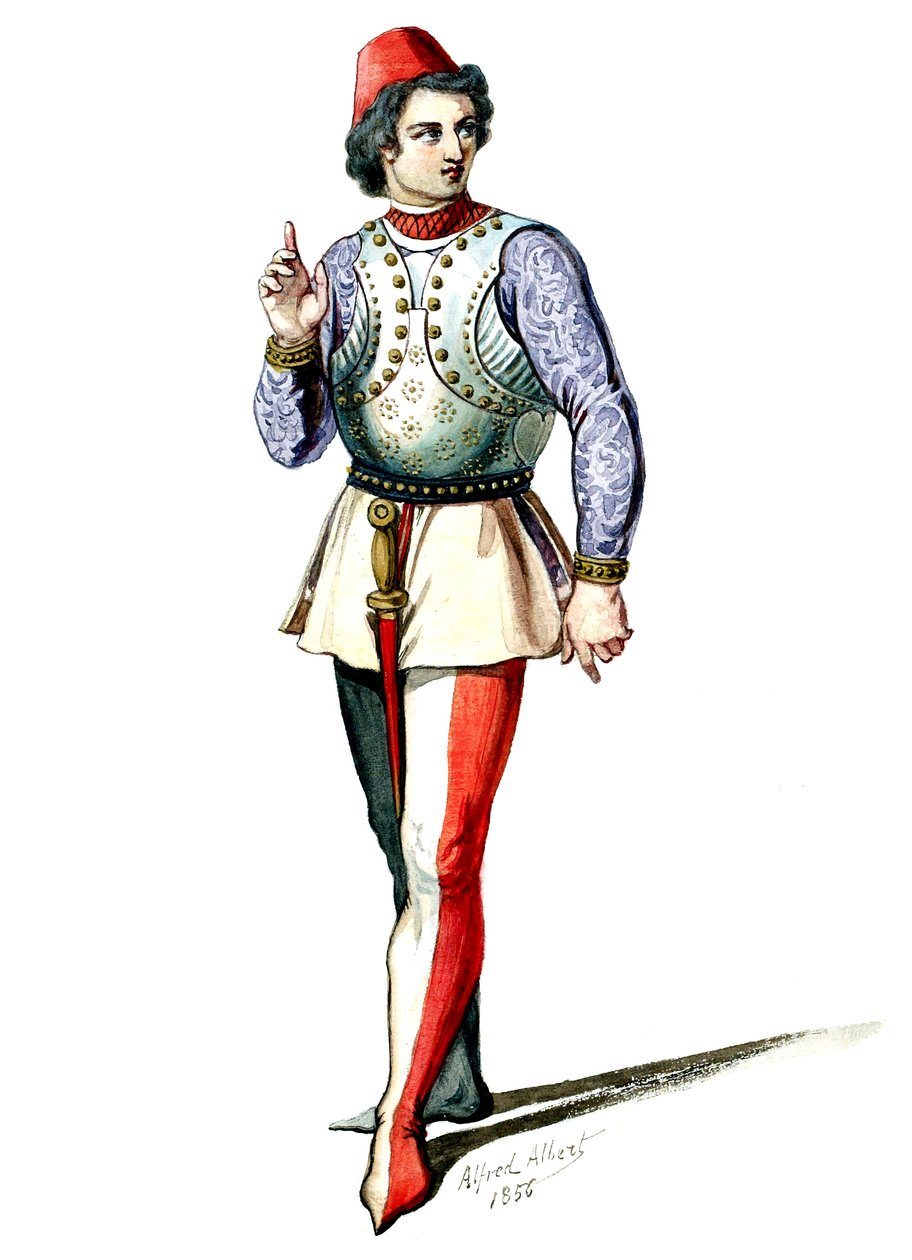 Halévy - La magicienne - modelos de vestuario de Alfred Albert - 04. Ecuyer, coro masculino (retocado) de Alfred Albert
