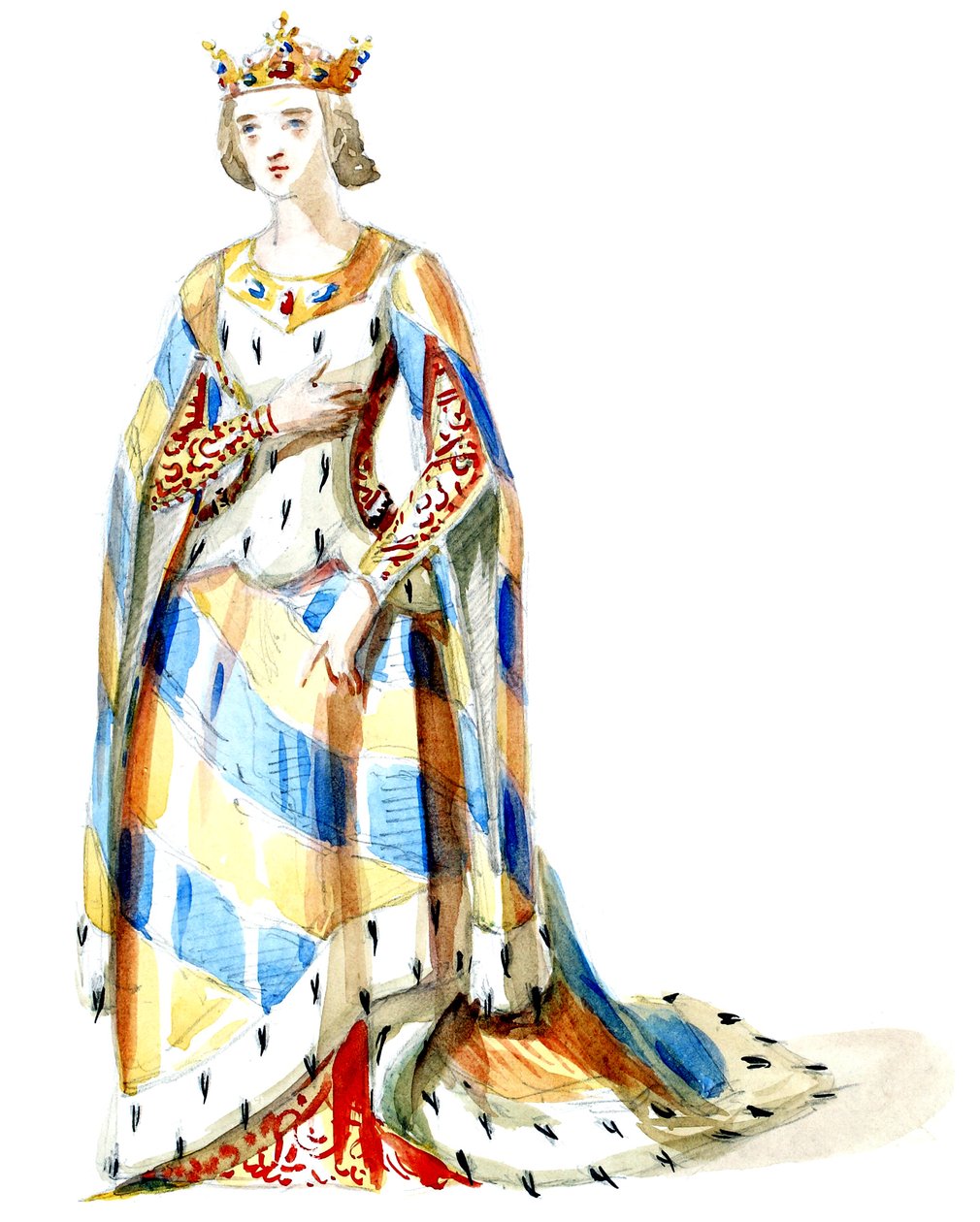 Halévy - La magicienne - modelos de vestuario de Alfred Albert - 05. Mme Gueymard, 2º traje (retocado) de Alfred Albert