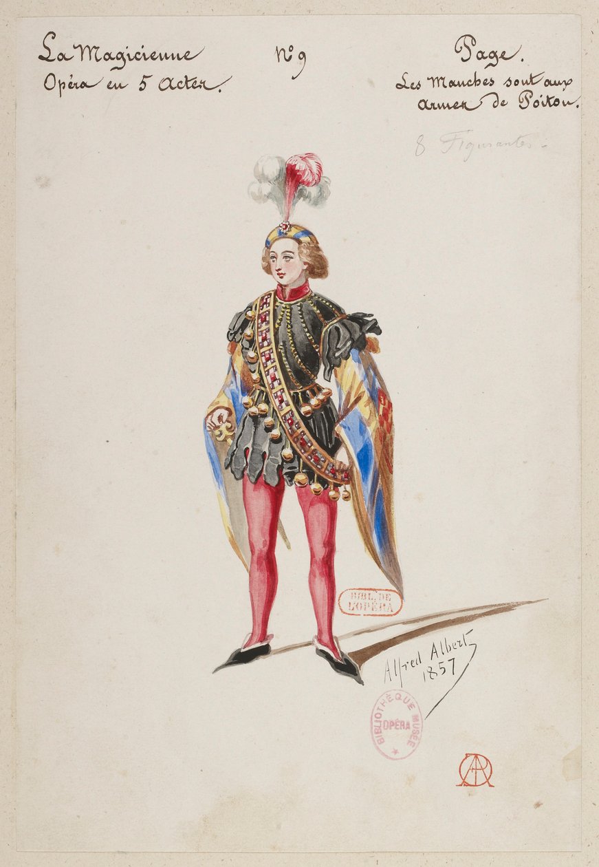 Halévy - La magicienne - modelos de trajes de Alfred Albert - 09. Página. Ocho extras de Alfred Albert