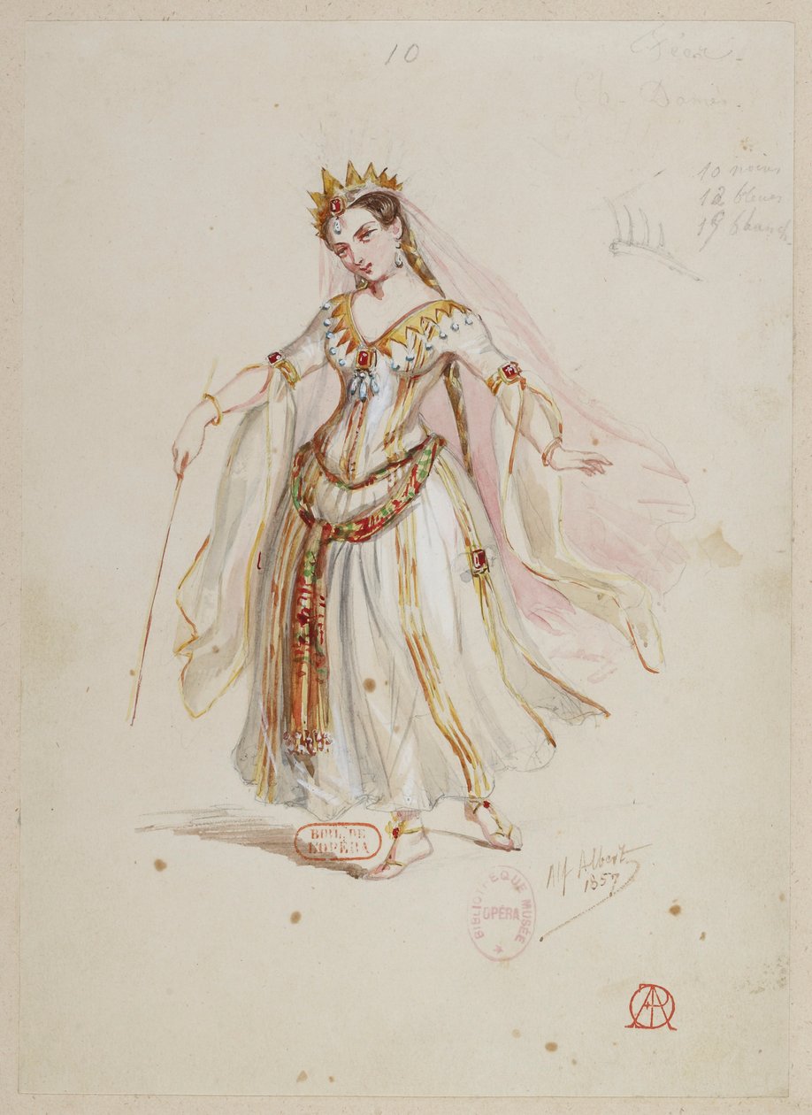 Halévy - La magicienne - modelos de vestuario de Alfred Albert - 10. hadas, coro de mujeres de Alfred Albert