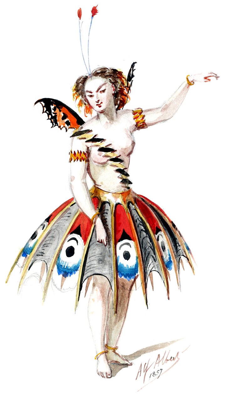 Halévy - La magicienne - modelos de vestuario de Alfred Albert - 11. Papillon (retocado) de Alfred Albert