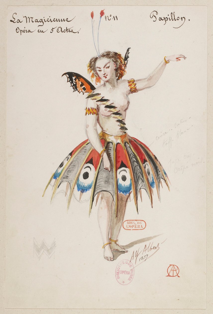 Halévy - La magicienne - modelos de vestuario de Alfred Albert - 11. Mariposa de Alfred Albert