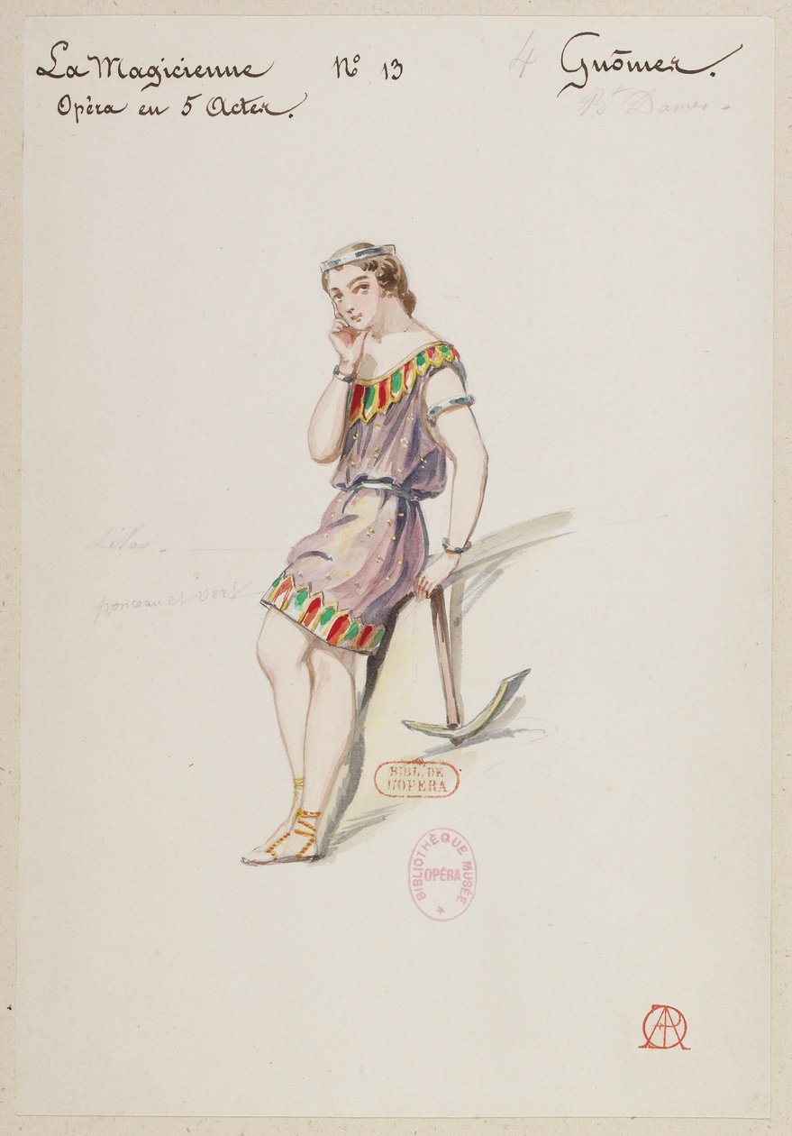 Halévy - La magicienne - diseños de vestuario de Alfred Albert - 13. Gnômes, ballet dames de Alfred Albert