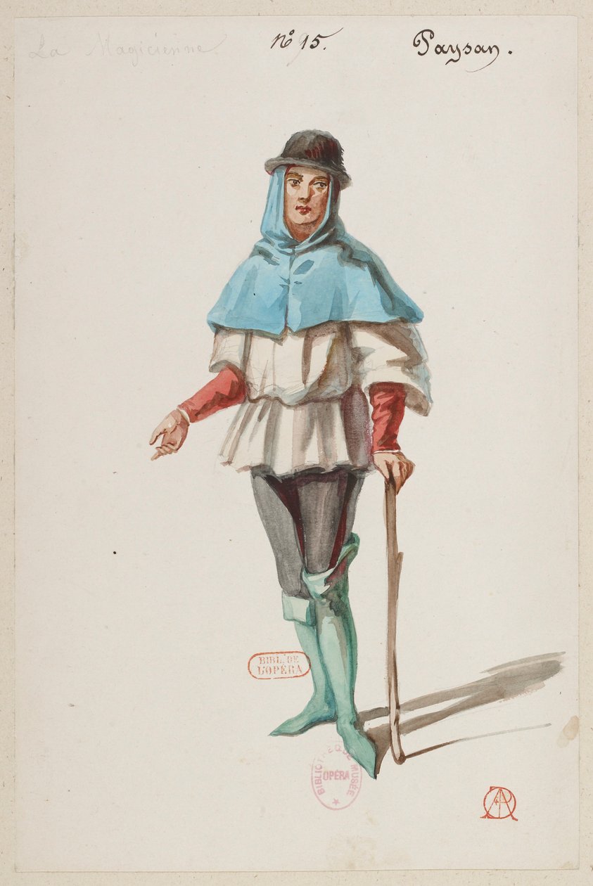 Halévy - La magicienne - modelos de vestuario de Alfred Albert - 15. Paysan de Alfred Albert
