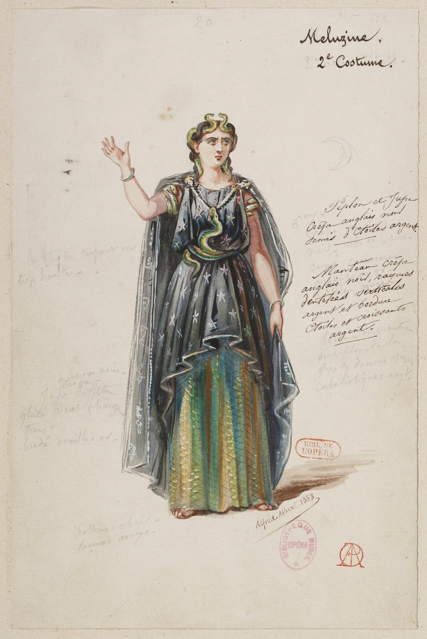 Halévy - El mago - modelos de trajes de Alfred Albert - 20. Mélusine, 2º traje de Alfred Albert