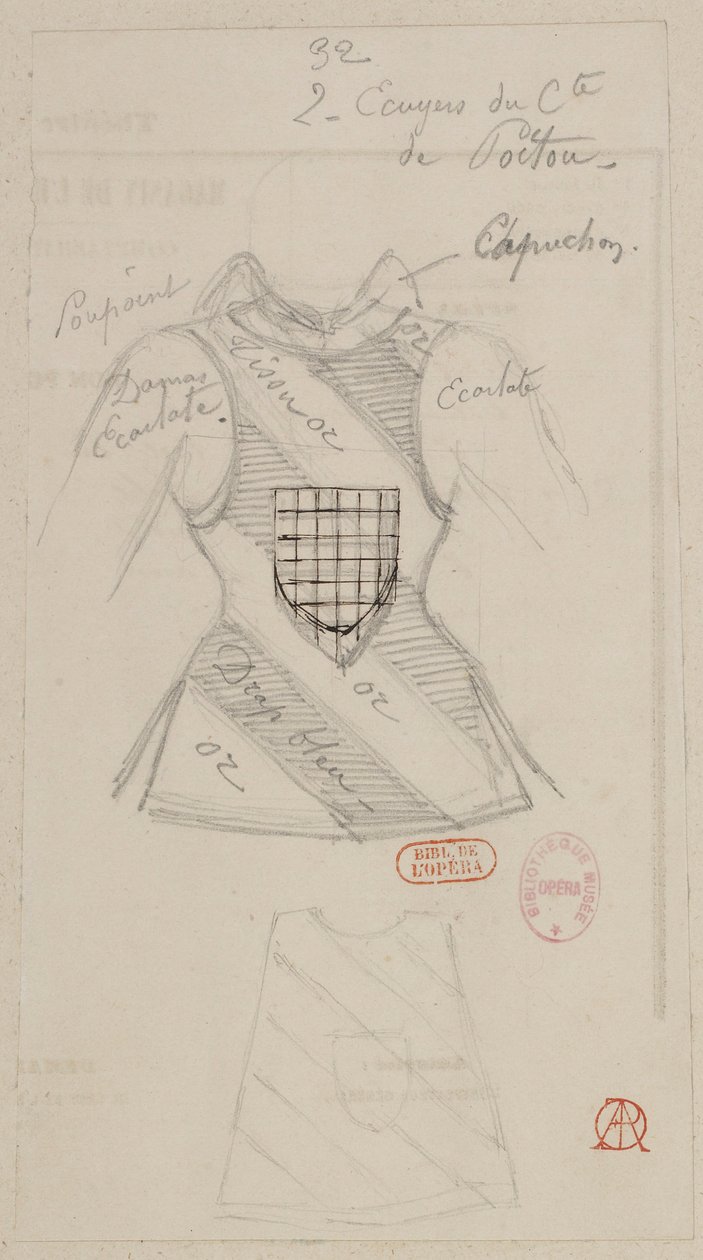 Halévy - La magicienne - modelos de trajes de Alfred Albert - 32. Escuderos del Conde de Poitou de Alfred Albert