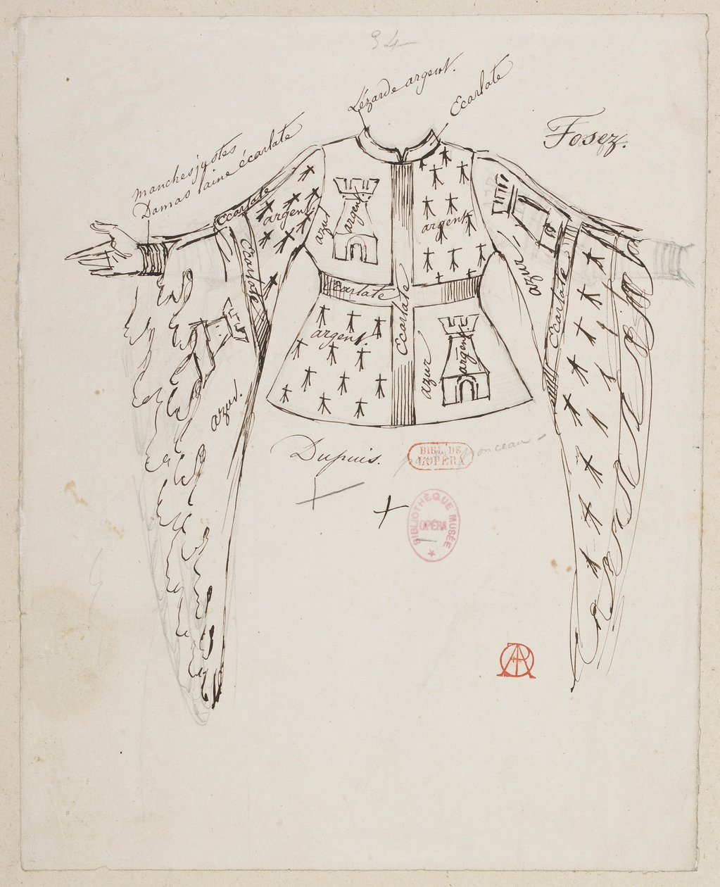 Halévy - La magicienne - modelos de vestuario de Alfred Albert - 34. Sres. Fosez, Dupuis, Ponceau de Alfred Albert