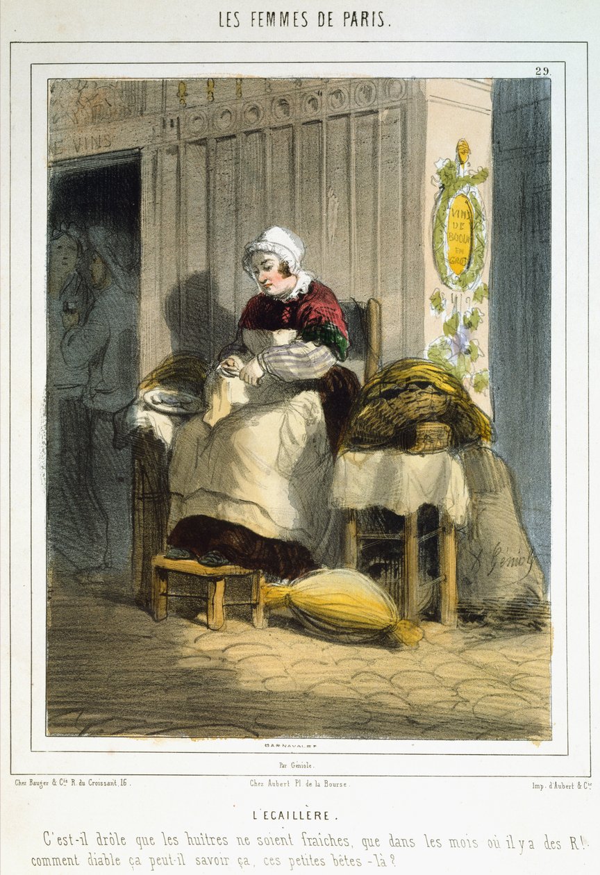 La Vendedora de Ostras, de Las Mujeres de París, 1841-42 de Alfred Andre Geniole