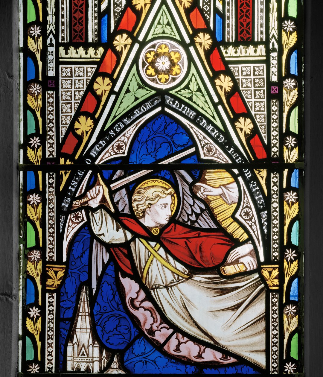 El Ángel deteniendo la espada en la Era de Araunah, 1856 de Alfred Bell