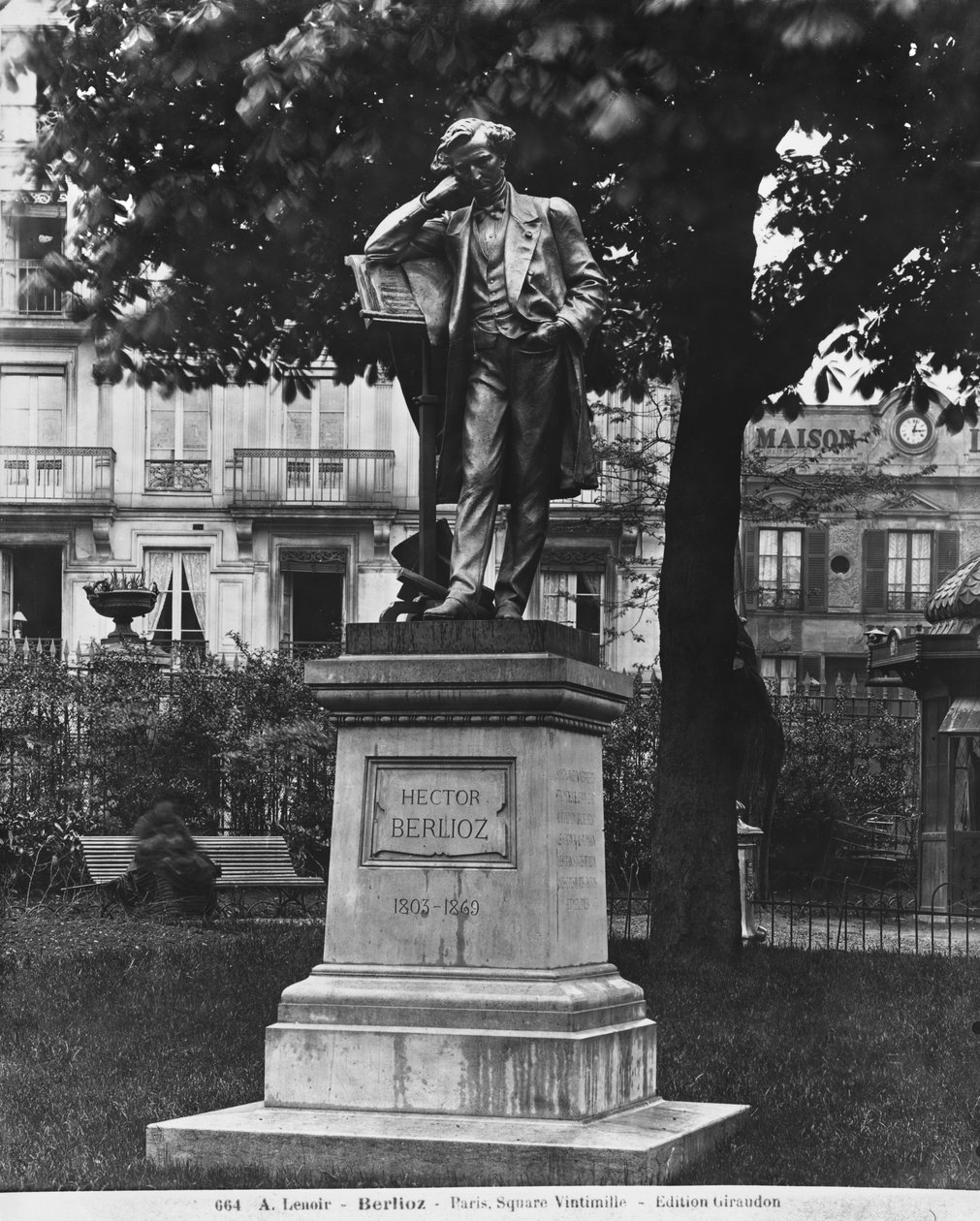 Monumento a Hector Berlioz, Square Vintimille, 1884 de Alfred Charles Lenoir