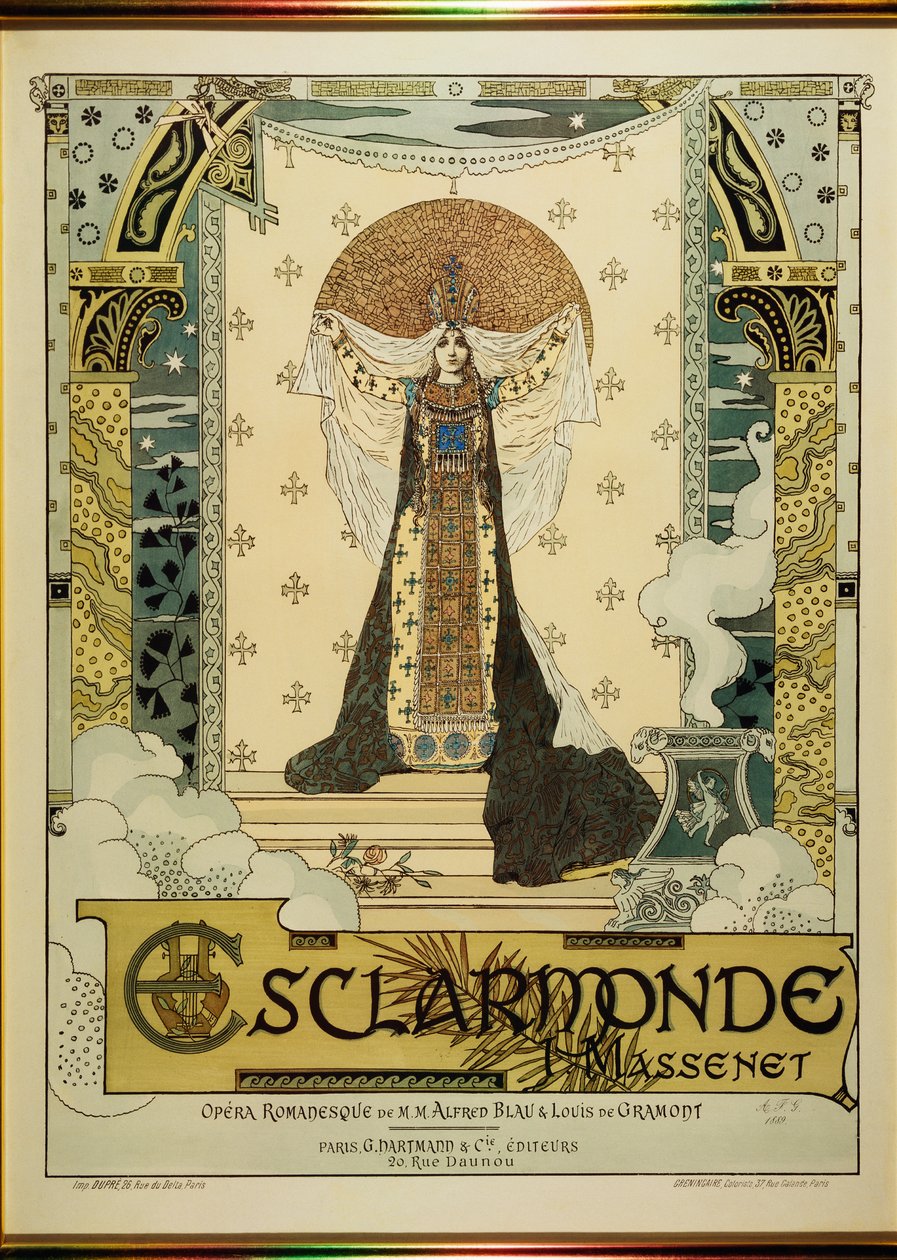 Esclarmonde, ópera de Jules Massenet (12 de mayo de 1842 - 13 de agosto de 1912) de Alfred Choubrac