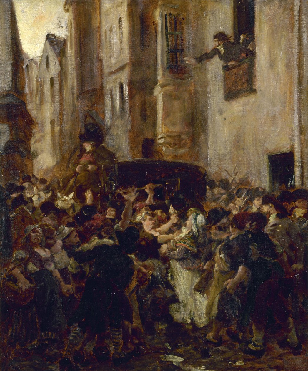 El arresto de Charlotte Corday, c. 1853 de Alfred Dehodencq