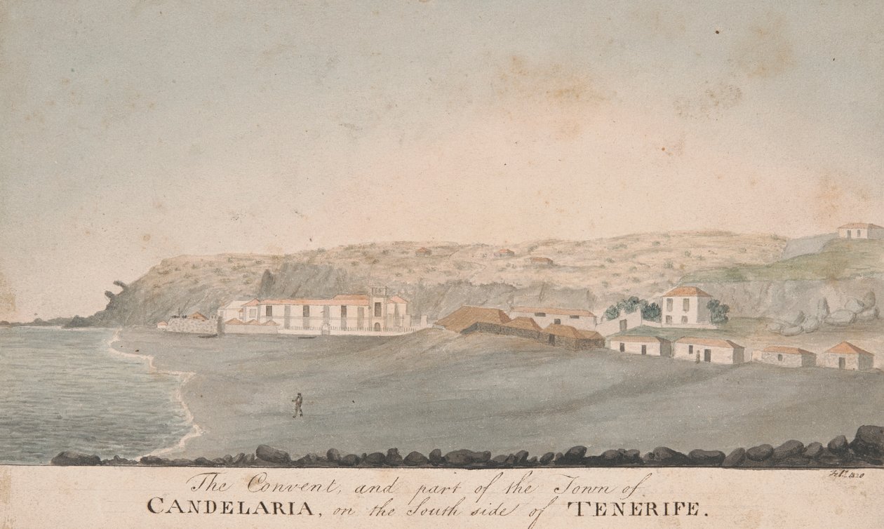 El Convento y parte de la Villa de Candelaria, en el sur de Tenerife de Alfred Diston