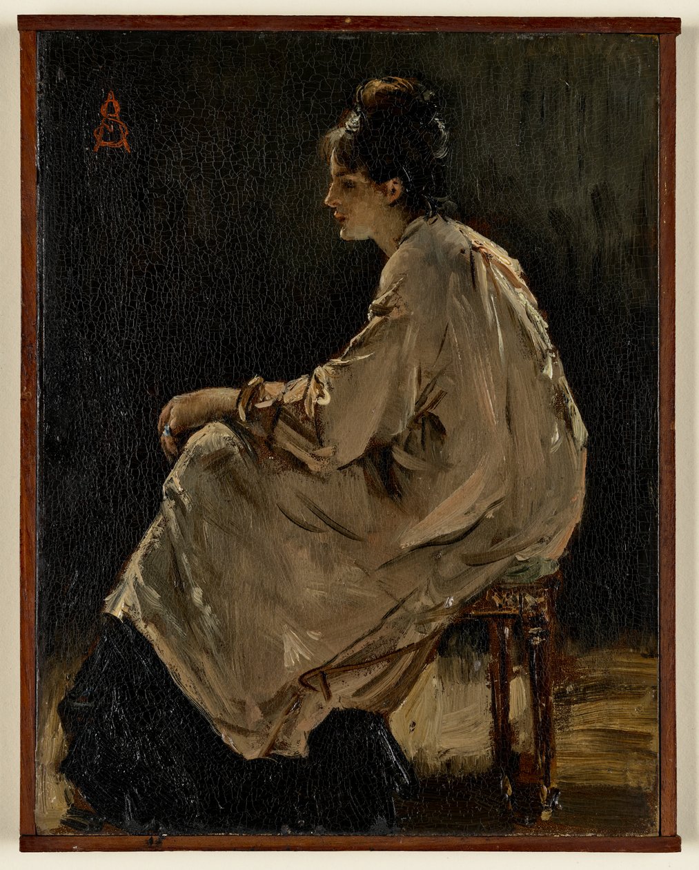 Chica sentada de Alfred Emile Leopold Joseph Victor Stevens