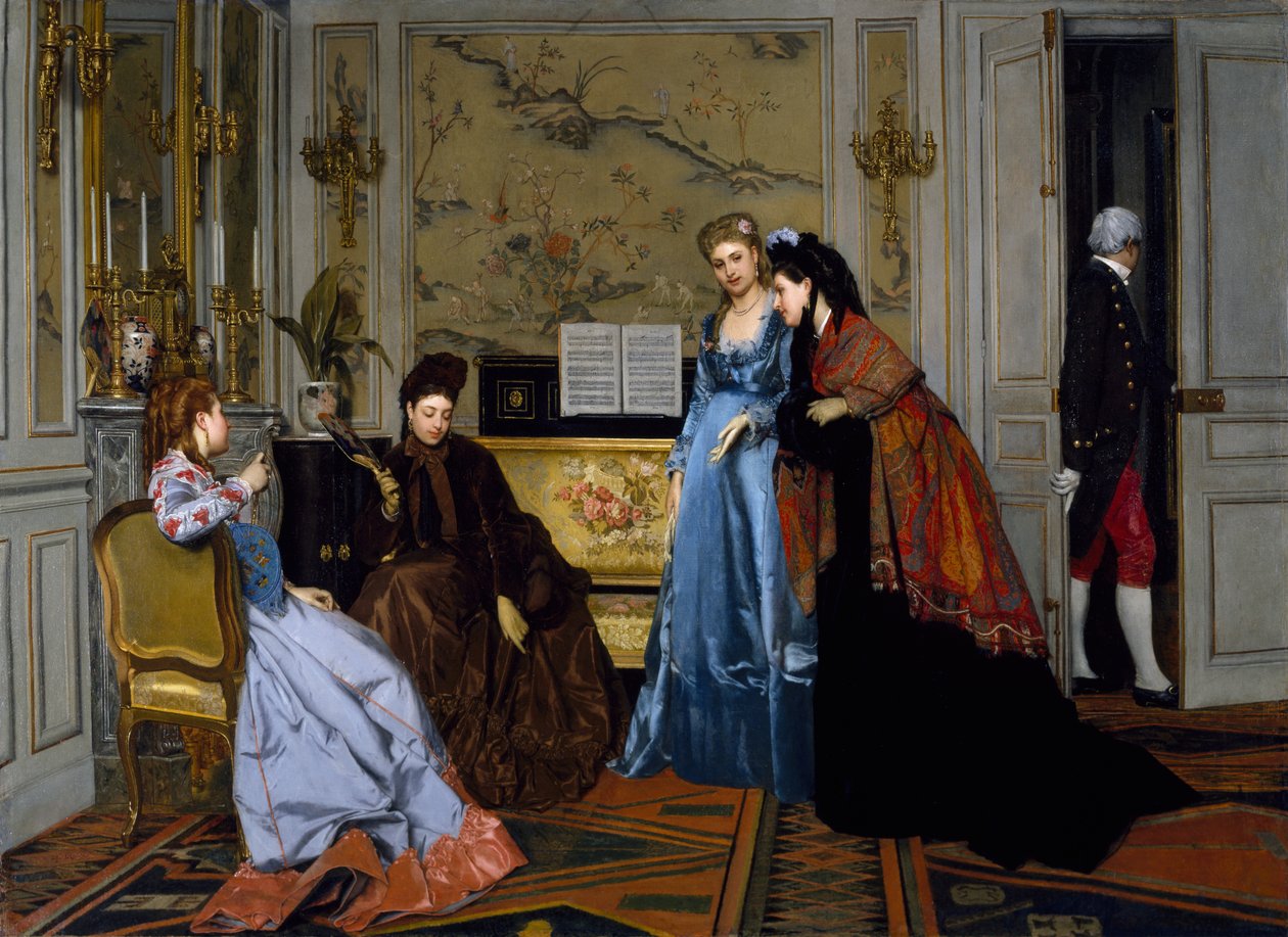 Figuras Elegantes en un Salón, sin fecha de Alfred Emile Stevens