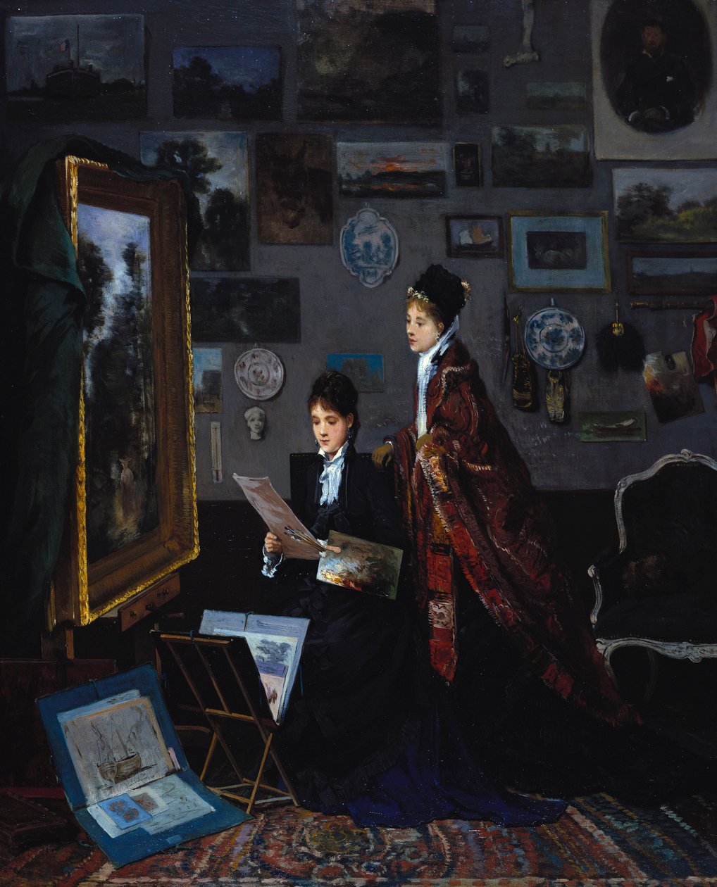 En el estudio de Alfred Emile Stevens