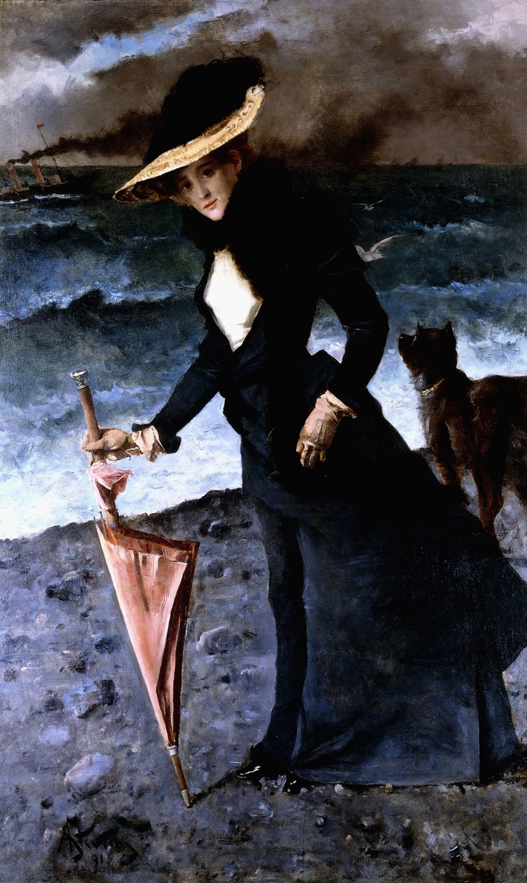 El Vendaval, 1891 de Alfred Emile Stevens