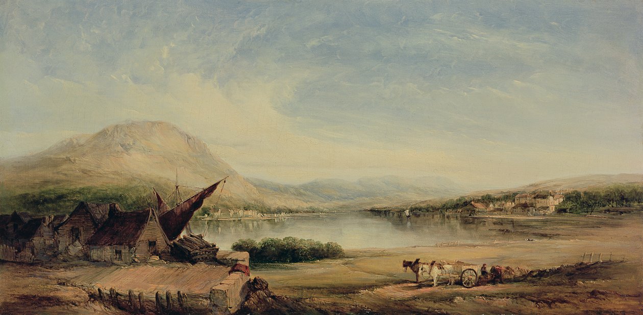 Vista del lago, siglo XIX de Alfred Gomersal Vickers