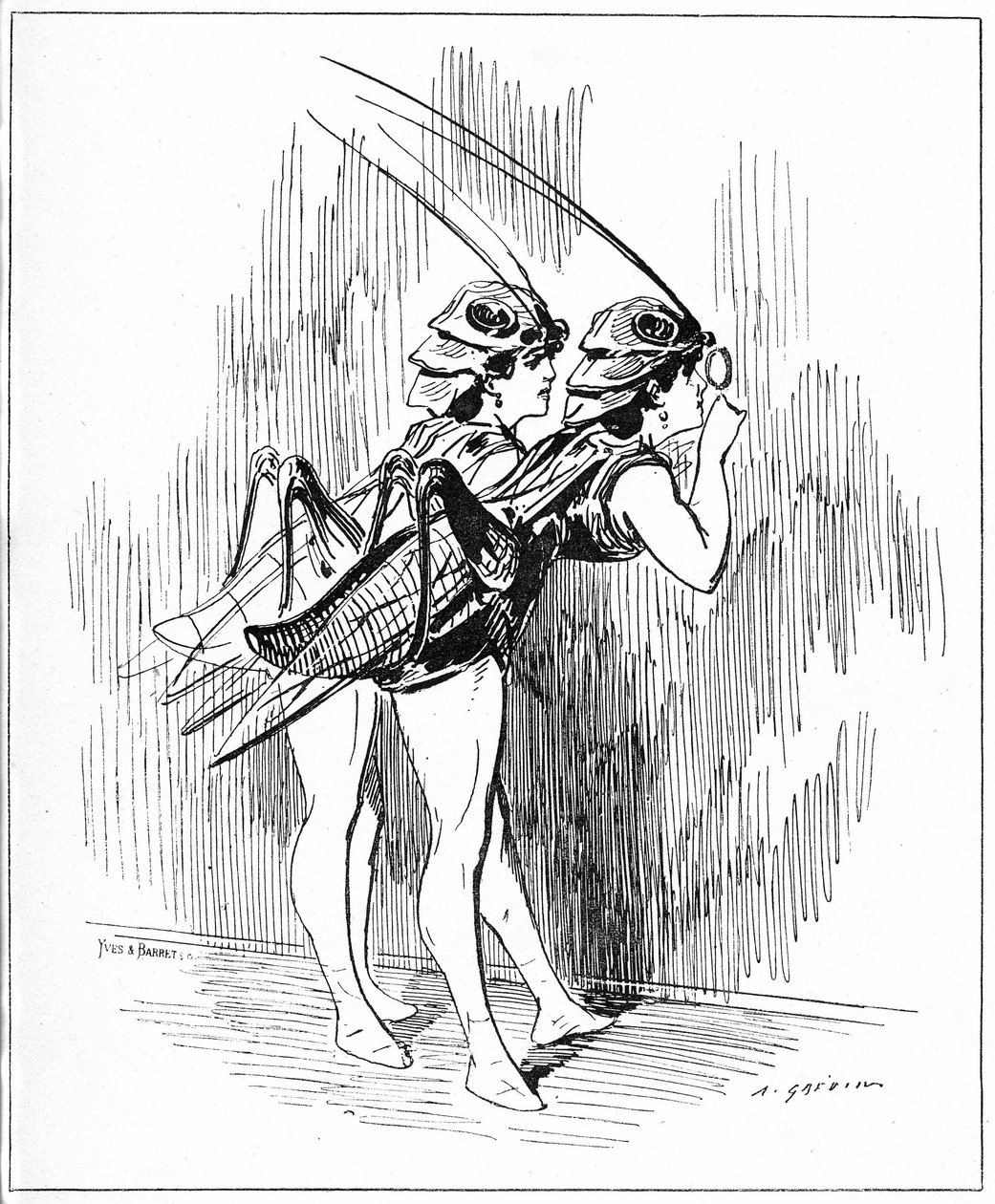 Ilustración para "El espíritu de las mujeres" de Alfred Grevin