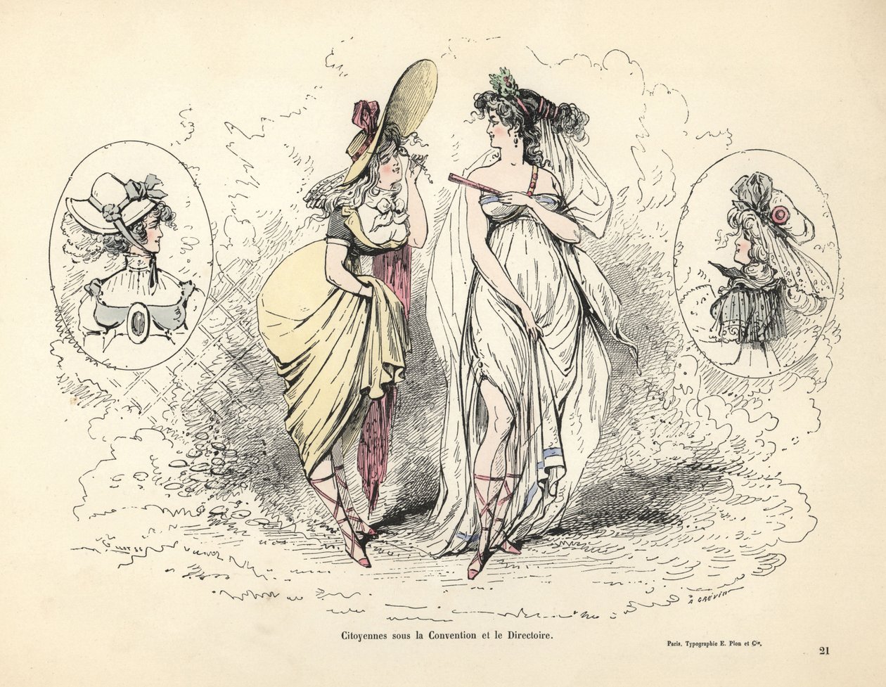 Merveilleuses en la era revolucionaria francesa de Alfred Grevin