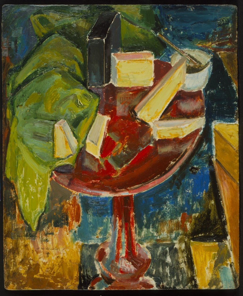 Naturaleza muerta con mesa roja, c.1919 de Alfred Henry Maurer