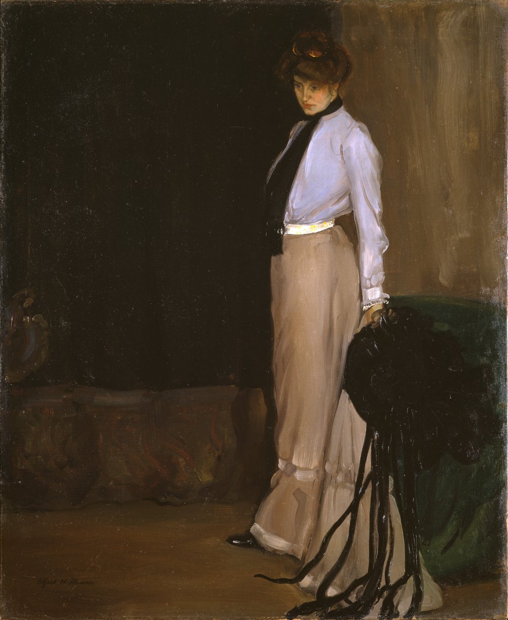 La modelo, c.1902 (óleo sobre lienzo) de Alfred Henry Maurer