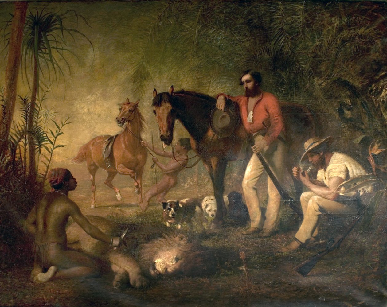 Después de la Caza del León de Alfred Hichens Corbould