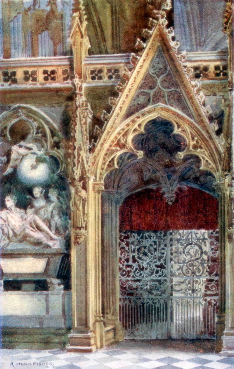 Entrada al coro, Abadía de Westminster, 1902 de Alfred Hugh Fisher