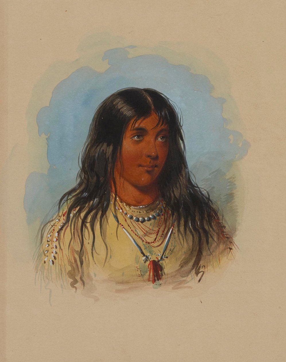 Mujer aricara [sic] de Alfred Jacob Miller
